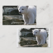 ベビーの白くまの名刺 名刺 (正面/裏面)