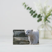 ベビーの白くまの名刺 名刺 (スタンド正面)