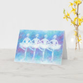 ベビーの白鳥の挨拶状のダンス カード (黄色い花)