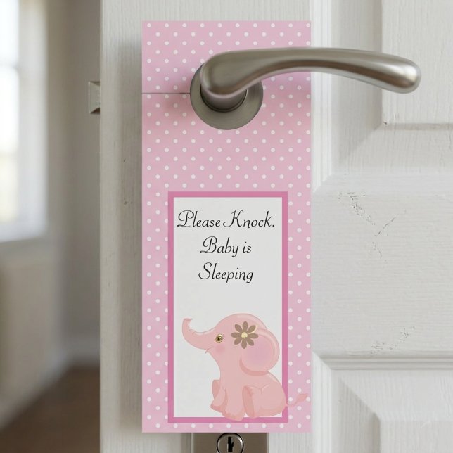 ベビーの眠るドアのハンガーサインを邪魔しない ドアノブサイン (クリエイターアップロード済み)