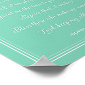 ベビーの祈りの言葉詩 – アートプリント子供部屋色 ポスター (角)