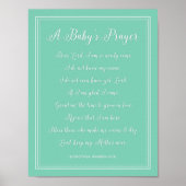 ベビーの祈りの言葉詩 – アートプリント子供部屋色 ポスター (正面)