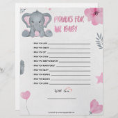 ベビーの祈りの言葉[ベビーゾウ[ピンク] レターヘッド (正面/裏面)