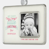 ベビーの私のメリークリスマスかわいい写真 シルバープレートフレームオーナメント (左)