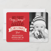 ベビーの私のメリークリスマスかわいい写真 シーズンカード (正面)