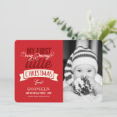 ベビーの私のメリークリスマスかわいい写真 シーズンカード (スタンド正面)