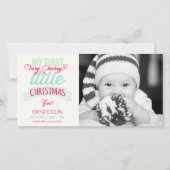ベビーの私のメリークリスマスかわいい写真 シーズンカード (正面)