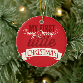 ベビーの私のメリークリスマスかわいい写真 セラミックオーナメント