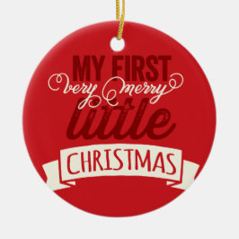 ベビーの私のメリークリスマスかわいい写真 セラミックオーナメント