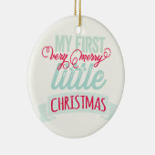 ベビーの私のメリークリスマスかわいい写真 セラミックオーナメント (右)