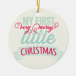 ベビーの私のメリークリスマスかわいい写真 セラミックオーナメント