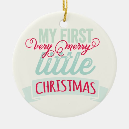 ベビーの私のメリークリスマスかわいい写真 セラミックオーナメント (正面)