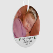 ベビーの私の初めてのクリスマス – すべての神の恵み オーナメント (正面)