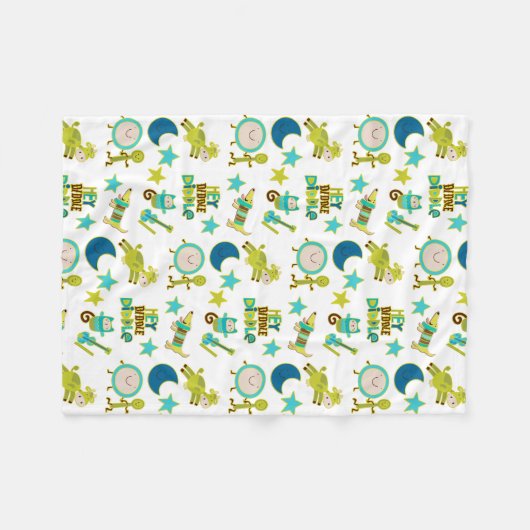 ベビーの童謡はちょっと騙します騙します フリースブランケット (正面(横))