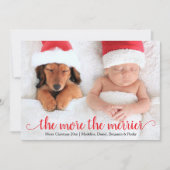 ベビーの第1クリスマスの休日の写真カード シーズンカード (正面)