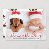 ベビーの第1クリスマスの休日の写真カード シーズンカード (正面/裏面)