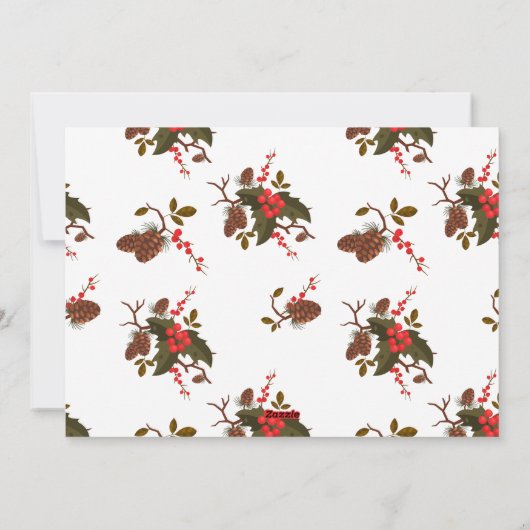 ベビーの第1クリスマスの休日の写真カード シーズンカード (裏面)