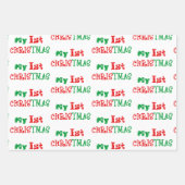 ベビーの第1クリスマス、クリスマスストッキング、ベビー雪だるま ラッピングペーパーシート (正面)