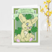ベビーの第1セントパトリックの日 カード (黄色い花)