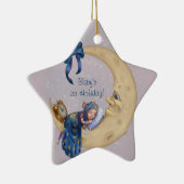 ベビーの第1休日の月のオーナメント セラミックオーナメント (右)