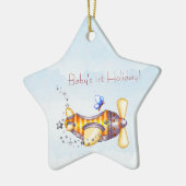 ベビーの第1休日の飛行機のオーナメント セラミックオーナメント (左)