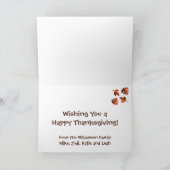 ベビーの第1感謝祭の写真折り畳みグリーティングカード シーズンカード (内部)