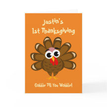 ベビーの第1感謝祭の孫か孫娘