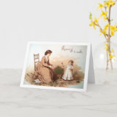 ベビーの第1段階ヴィンテージ カード (黄色い花)