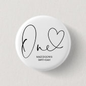 ベビーの第1誕生日のためのかわいい最初誕生日のバッジ 缶バッジ (正面)