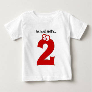 ベビーの第2誕生日大きい数2歳児 ベビーTシャツ