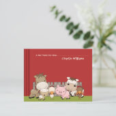 ベビーの納屋周囲の庭の相棒のサンキューカード サンキューカード (スタンド正面)