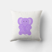 ベビーの紫色象 クッション (裏面)