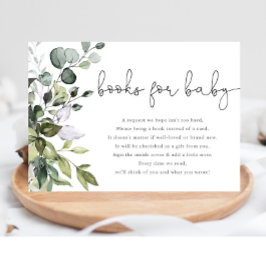 ベビーの緑の赤男女兼用ちゃんシャワー用の本 エンクロージャーカード