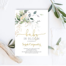 ベビーの緑の開花への招待