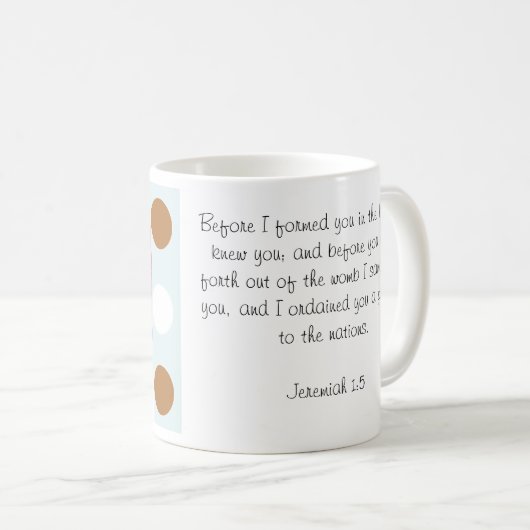 ベビーの聖書の詩の写真のマグジェレミアのカスタムな1:5 コーヒーマグカップ (正面右)