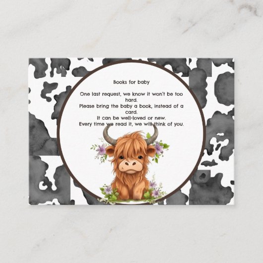 ベビーの聖牛のための本ベビーを持っている エンクロージャーカード (正面)