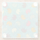 ベビーの背景 ガラスコースター (裏面)