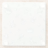 ベビーの背景 ガラスコースター (裏面)