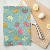 ベビーの背景 キッチンタオル (四つ折り)