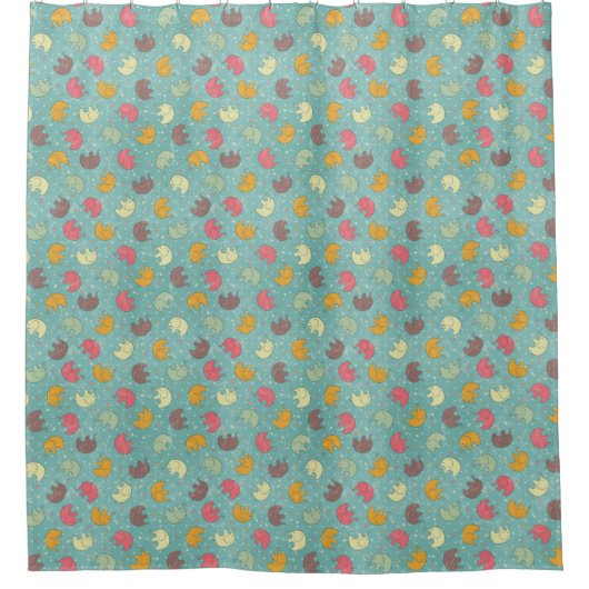 ベビーの背景 シャワーカーテン (正面)