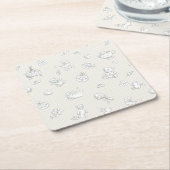 ベビーの背景 スクエアペーパーコースター (アングル)