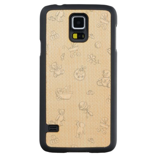 ベビーの背景 CarvedメープルGalaxy S5スリムケース (裏面)