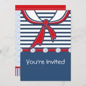 ベビーの船員服B 招待状 (正面/裏面)