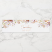 ベビーの花模様ベビーシャワー ペットボトルラベル (シングルラベル)