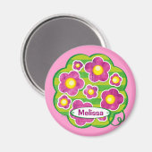 ベビーの花 – ピンクの磁石 マグネット (正面/裏面)