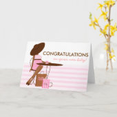 ベビーの茶 カード (黄色い花)