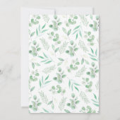 ベビーの葉の赤ちゃんシャワー招待状_ピンク 招待状 (裏面)