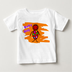 ベビーの虫の乳児のTシャツ--愛らしい虫のデザイン ベビーTシャツ
