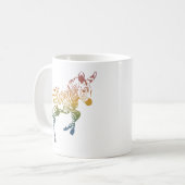 ベビーの虹のシマウマのマグ コーヒーマグカップ (正面左)