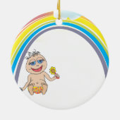 ベビーの虹の漫画 セラミックオーナメント (裏面)